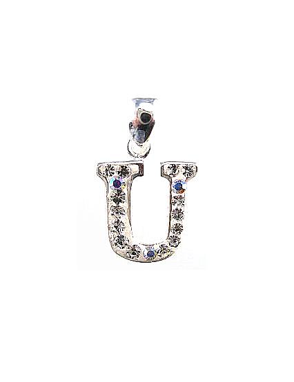 Silver pendant with crystals