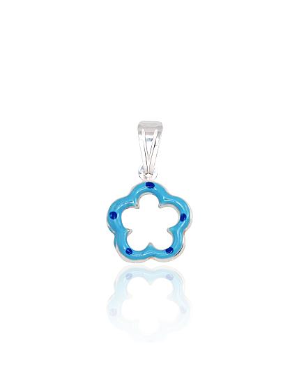 Silver pendant with jewellery enamel