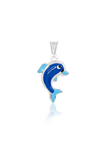 Silver pendant with jewellery enamel