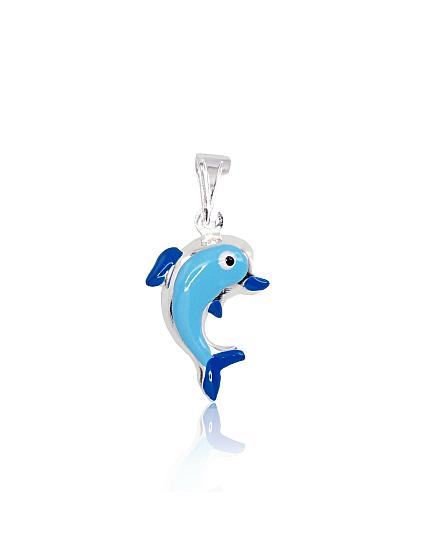 Silver pendant with jewellery enamel
