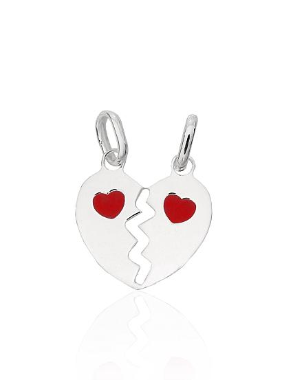 Silver pendant with jewellery enamel