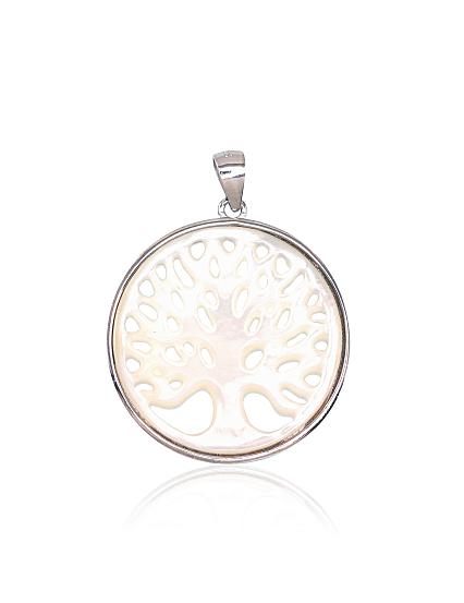 Silver pendant with mother-of-pearl