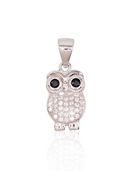 Silver pendant with zirconias