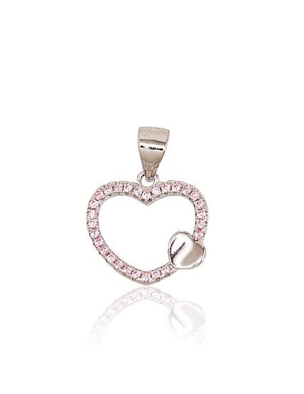 Silver pendant with zirconias