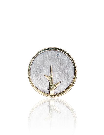 Silver pendant with gold plating
