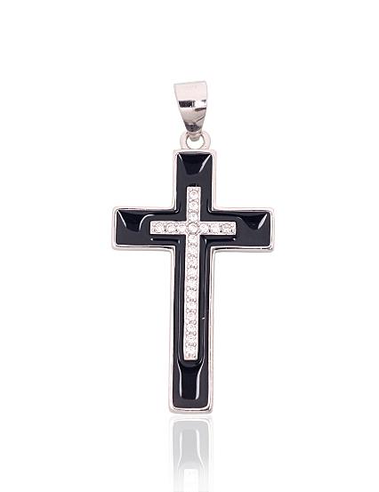 Kettenanhänger aus Silber mit Zirkonia und Juwelieremaille