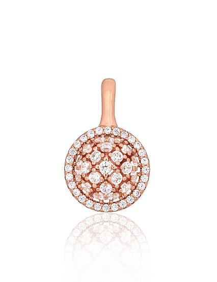 Silver pendant with gold plating and zirconias
