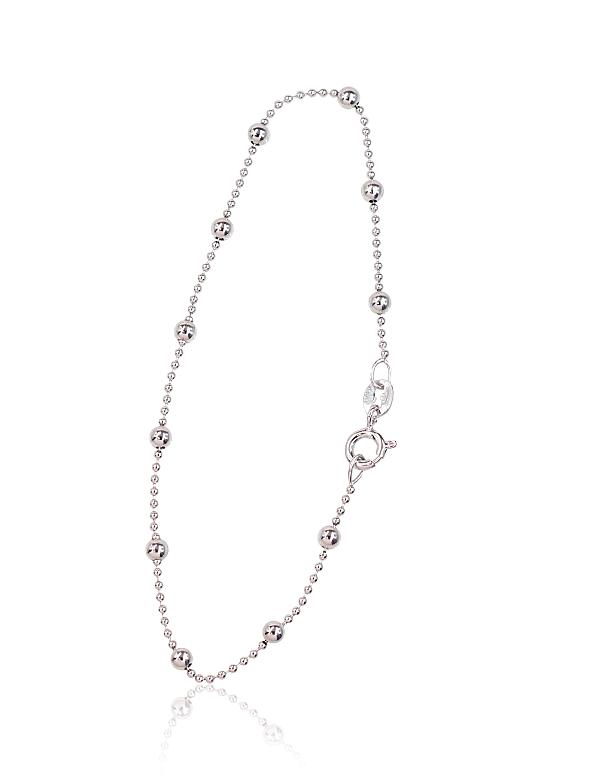 Silver bracelet "Bead 1 mm"