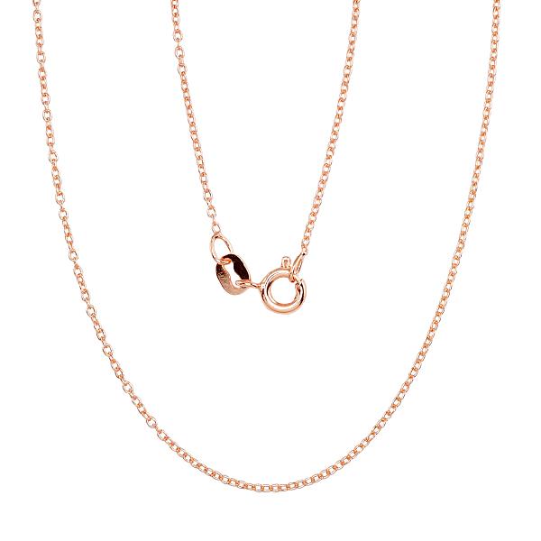 Silver chain with gold plating "Anchor round 1 mm"