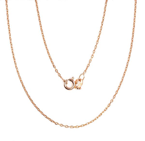 Silver chain with gold plating "Anchor 1 mm"