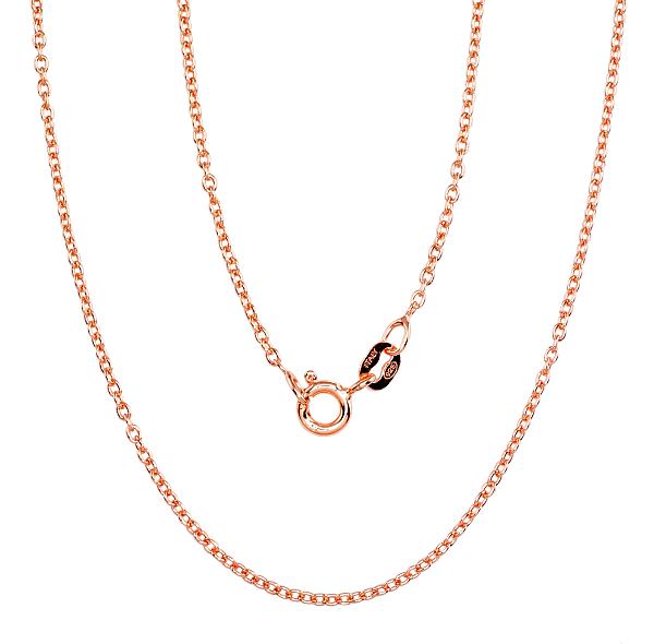 Silver chain with gold plating "Anchor round 1.1 mm"