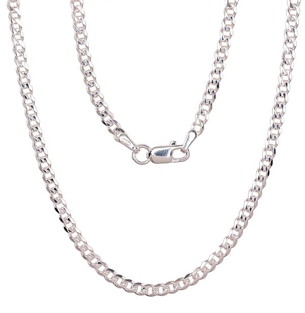 Silver chain "Curb 2.5 mm"