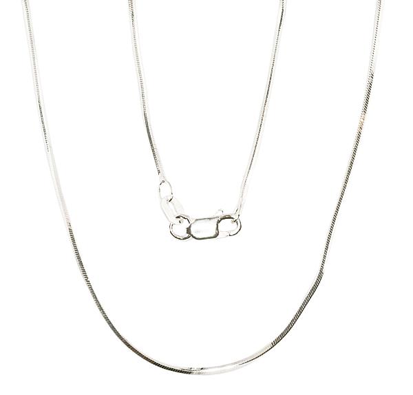 Silver chain "Snake 1 mm"
