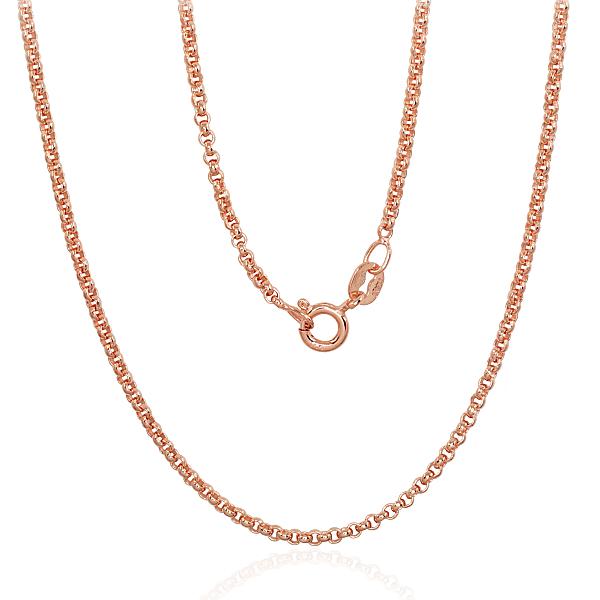 Silver chain with gold plating "Rollo 2 mm"