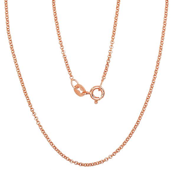 Silver chain with gold plating "Rollo 1 mm"