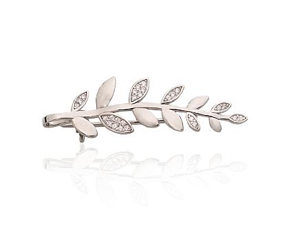 Silver broosh with zirconias
