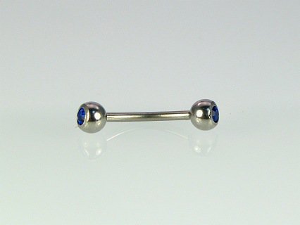 Piercing aus Schmucklegierung mit Zirkonia