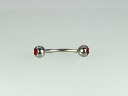 Piercing aus Schmucklegierung mit Zirkonia