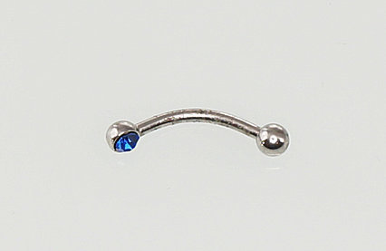 Piercing aus Schmucklegierung mit Zirkonia