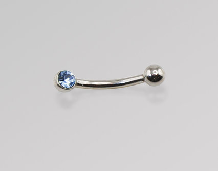 Piercing aus Schmucklegierung mit Zirkonia