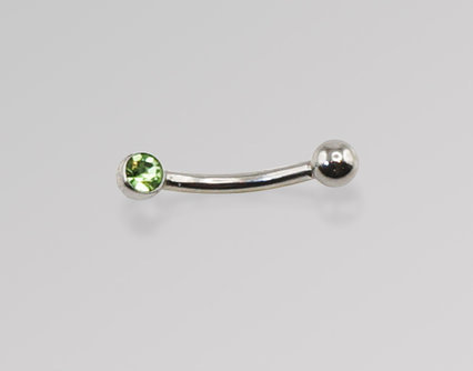 Piercing aus Schmucklegierung mit Zirkonia